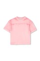 Дитяча бавовняна футболка Marc Jacobs аплікація рожевий W60657.156