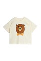 Mini Rodini t-shirt bawełniany dziecięcy Bear nadruk beżowy 25720107