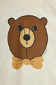 Chłopiec Mini Rodini t-shirt bawełniany dziecięcy Bear 25720107 beżowy
