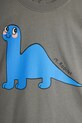 Mini Rodini t-shirt bawełniany dziecięcy Dino szary 25720131