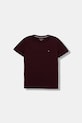Băieți Tommy Hilfiger tricou de bumbac pentru copii 2-pack UK0UK00073.9BYA burgundia
