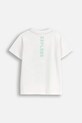 Coccodrillo t-shirt bawełniany dziecięcy ZC5143202XBK biały AW25