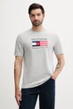 Tommy Hilfiger t-shirt bawełniany nadruk szary MW0MW39843