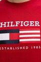 Tommy Hilfiger pamut póló piros MW0MW39843