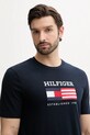 Ruházat Tommy Hilfiger pamut póló MW0MW39843 sötétkék