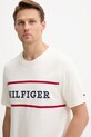 Ruházat Tommy Hilfiger pamut póló MW0MW39845 bézs