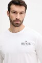 Bavlnené tričko s dlhým rukávom Tommy Hilfiger biela MW0MW41293