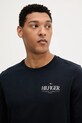 Хлопковый лонгслив Tommy Hilfiger тёмно-синий MW0MW41293
