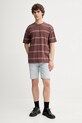 Samsoe Samsoe t-shirt bawełniany SAHAKEEM M25200026 brązowy AW25