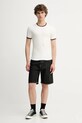 Samsoe Samsoe t-shirt bawełniany SATOD M25200030 beżowy AW25