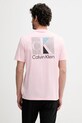 Ruházat Calvin Klein pamut póló LV04RC853G rózsaszín