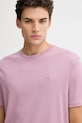 Calvin Klein t-shirt bawełniany fioletowy LV04LB275G