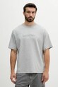 Памучна тениска Calvin Klein свободна сив LV04LC206G
