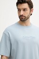 Oblečení Bavlněné tričko Calvin Klein LV04LC206G modrá