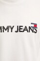 Βαμβακερό μπλουζάκι Tommy Jeans DM0DM21585 λευκό