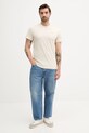 Бавовняна футболка Tommy Jeans DM0DM21780 бежевий AW25