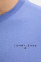 Bavlnené tričko Tommy Jeans modrá DM0DM21780