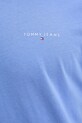 Pamučna majica Tommy Jeans DM0DM21780 ljubičasta