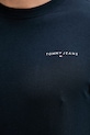 Βαμβακερό μπλουζάκι Tommy Jeans σκούρο μπλε DM0DM21780