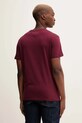Bavlněné tričko Tommy Jeans DM0DM21780 burgundské AW25
