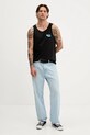 Tommy Jeans top bawełniany DM0DM21783 czarny AW25