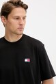 Tommy Jeans pamut póló fekete DM0DM21785