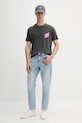Βαμβακερό μπλουζάκι Tommy Jeans DM0DM21829 γκρί AW25