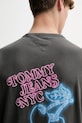 Βαμβακερό μπλουζάκι Tommy Jeans DM0DM21829 γκρί