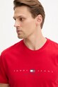 Ruházat Tommy Jeans pamut póló DM0DM21911 piros