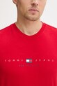 Tommy Jeans pamut póló piros DM0DM21911
