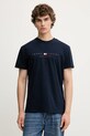 Bavlněné tričko Tommy Jeans potisk námořnická modř DM0DM21911