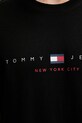 Bavlněné tričko Tommy Jeans černá DM0DM21911