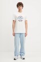 Βαμβακερό μπλουζάκι Tommy Jeans DM0DM21913 λευκό AW25