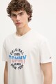 Βαμβακερό μπλουζάκι Tommy Jeans λευκό DM0DM21913