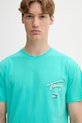 Бавовняна футболка Tommy Jeans бірюзовий DM0DM21934