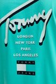 Хлопковая футболка Tommy Jeans DM0DM21934 бирюзовый