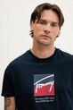 Tommy Jeans tricou din bumbac bleumarin DM0DM21940