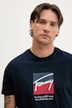 Tommy Jeans t-shirt bawełniany granatowy DM0DM21940