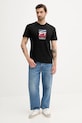 Tommy Jeans t-shirt bawełniany DM0DM21940 czarny AW25