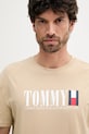 Одежда Хлопковая футболка Tommy Jeans DM0DM21941 бежевый