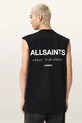 AllSaints T-shirt męski bawełniany UNDERGROUND czarny M038PC