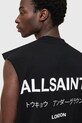 Îmbrăcăminte AllSaints top din bumbac UNDERGROUND M038PC negru