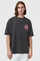 AllSaints t-shirt bawełniany DISTORTION nadruk szary M041PC