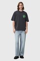 AllSaints t-shirt bawełniany DISTORTION nadruk szary M041PC