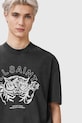 Bavlnené tričko AllSaints BETTER M060PC sivá AW25