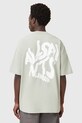 AllSaints t-shirt bawełniany ORLANDO M066PC zielony AW25