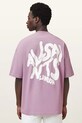 AllSaints t-shirt bawełniany ORLANDO M066PC fioletowy AW25