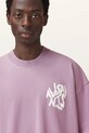 AllSaints t-shirt bawełniany ORLANDO fioletowy M066PC