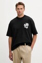 Odzież AllSaints t-shirt bawełniany ORLANDO M066PC czarny