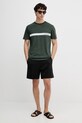 Karl Lagerfeld T-shirt męski bawełniany A3M46001 zielony SS26